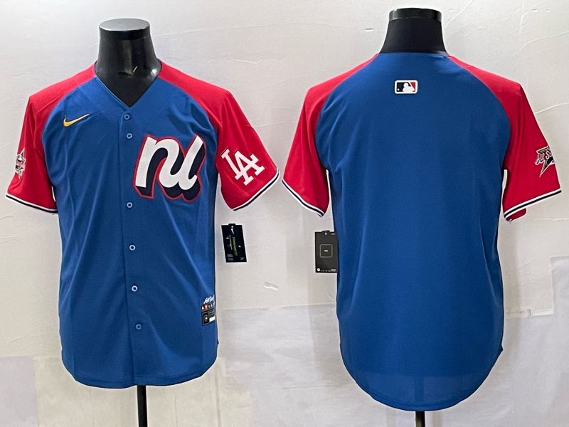 Men Los Angeles Dodgers Blank Blue All star 2025 Nike MLB Jersey style 01